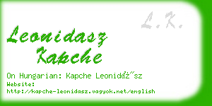 leonidasz kapche business card